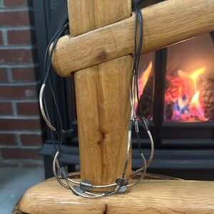 Lizzy James Gold, Silver & Black Bracelet Convert Necklace USA GIFT